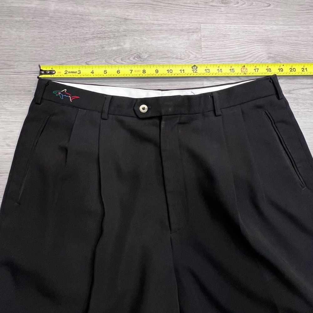 Greg Norman Collection Mens Black Pleated Golf Shorts Size 38 Embroidered Shark - Picture 12 of 14